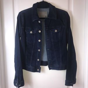 Like new, worn once! Dark blue denim AG jacket.